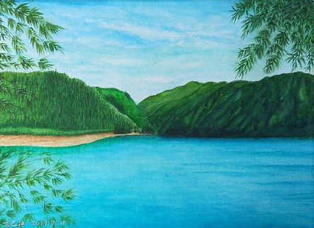 施甸在墙绘中，如何绘画绿水青山？